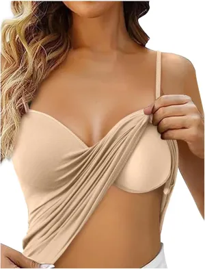 Tank Tops for Women with Built in Bras 2025 Summer Sexy Padded Camisole Tops Undershirt Casual Comfy Yoga Workout Tank Shirts