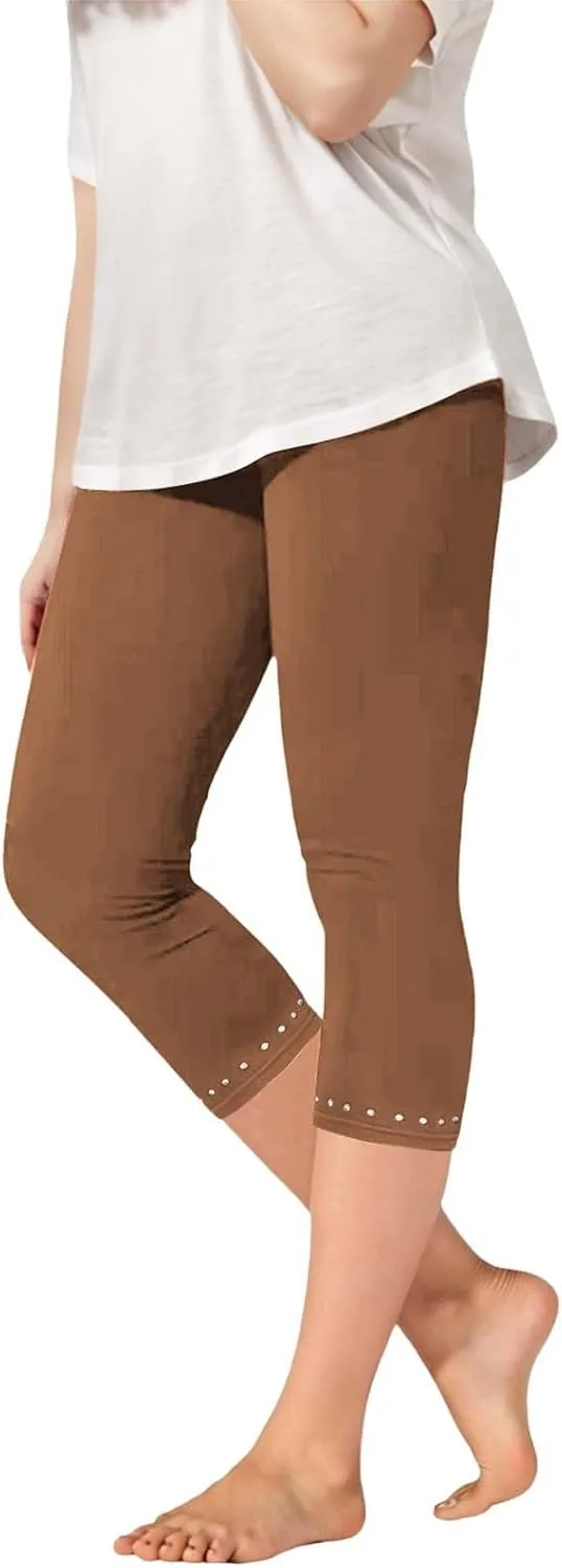 Teen Girls Long Leggings Stretchy Gym Workout Yoga Leggings with Pockets Kids Girls Stretchy High Waist Tights Bottoms