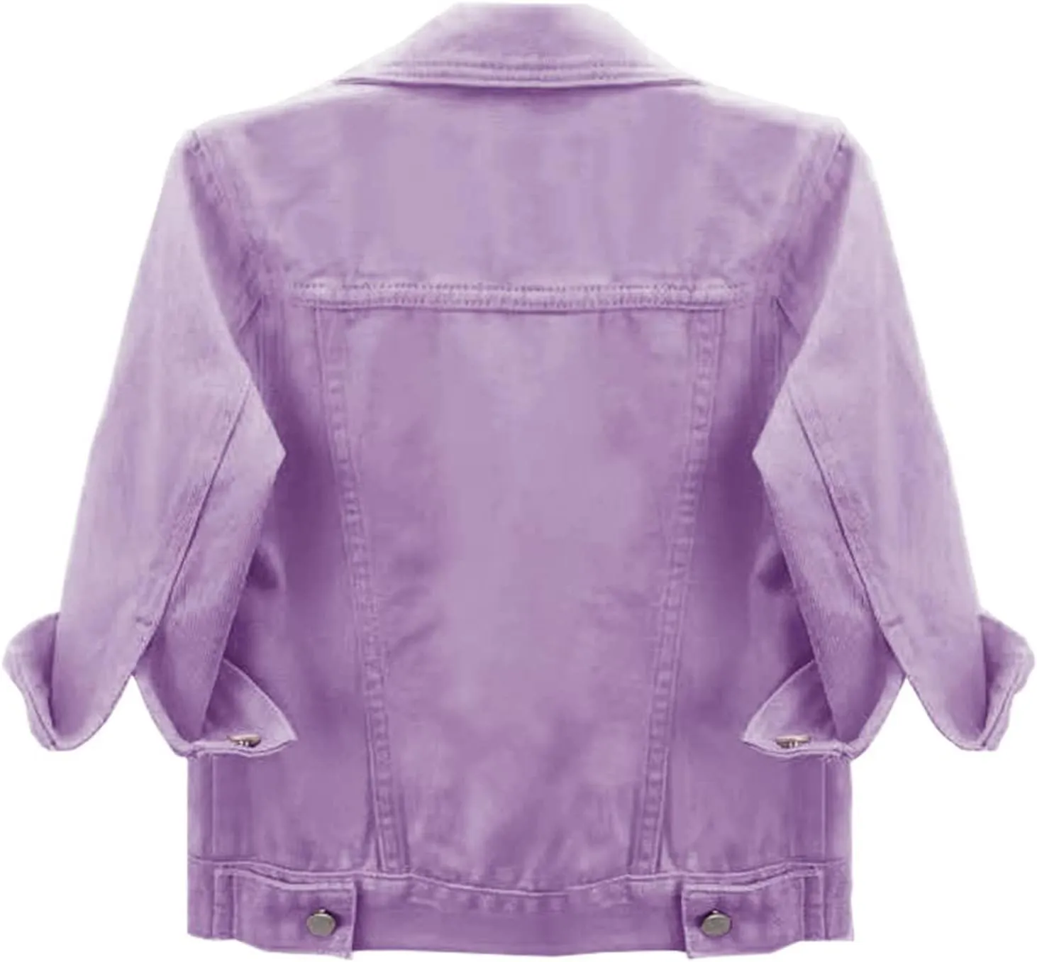 Thatrich Cropped Denim Jacket for Women Denim Jackets Slim Button Down Coats Casual Lightweight Overcoat Fall Trendy Outfits