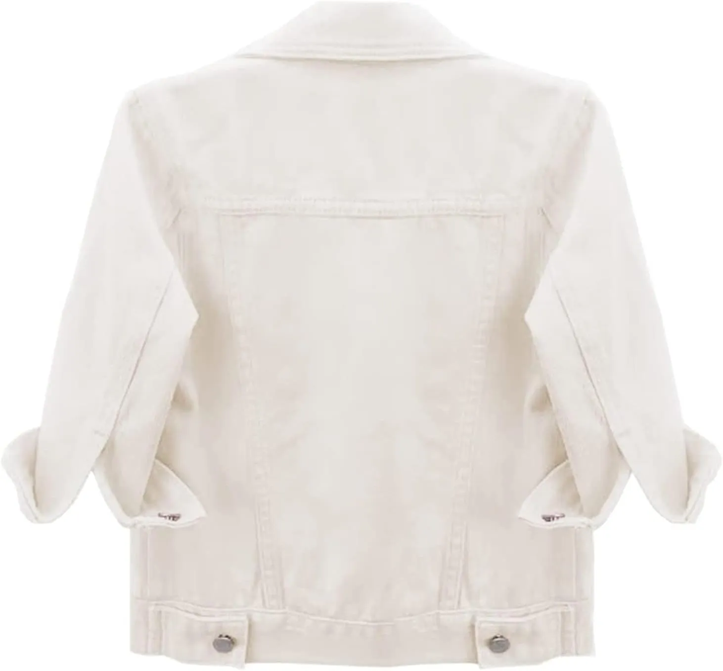 Thatrich Cropped Denim Jacket for Women Denim Jackets Slim Button Down Coats Casual Lightweight Overcoat Fall Trendy Outfits