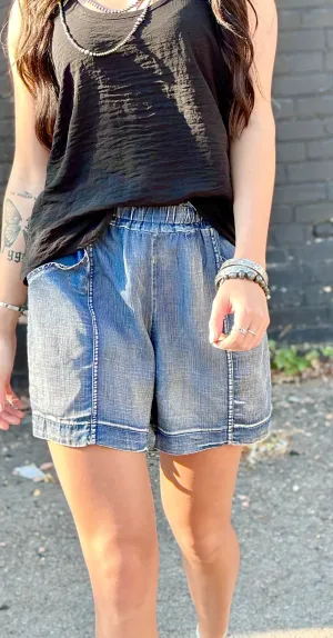 The Beachy Blue Chambray Cargo Short