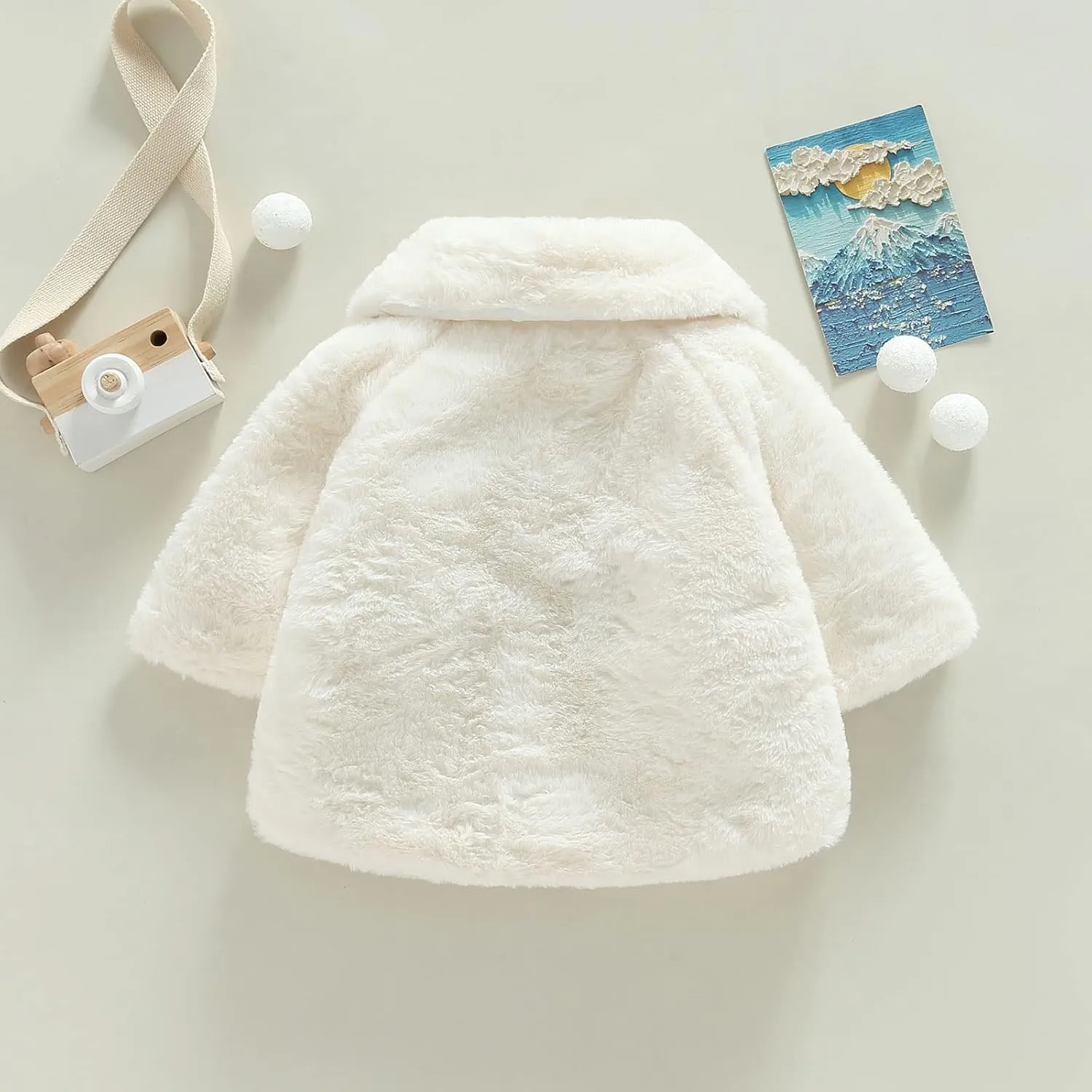 Toddler Baby Girls Faux Fur Coat Cloak Jacket Dress Cover Cape Poncho Fall Winter Wedding Birthday Warm Outerwear