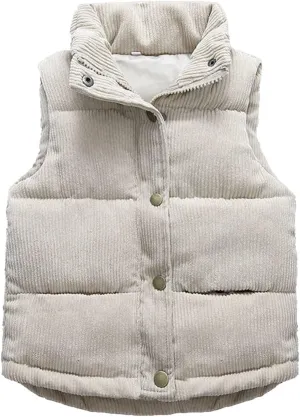 Toddler Boys Girls Vest Fleece Fuzzy Sleeveless Coat Outerwear Pockets Boy Coat with Thumb Holes