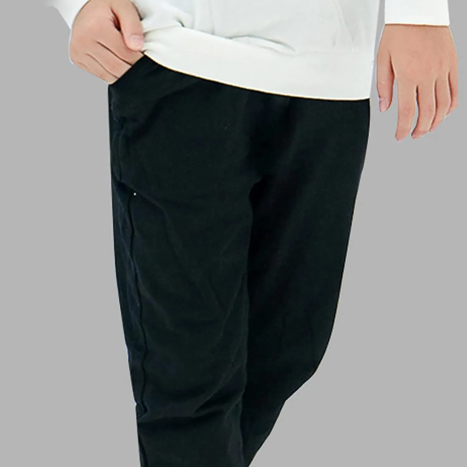 Toddler Jogger Cotton Sweatpants Elastic Waist Soft Pull on Running Sport Long Pants Preppy School Casual Athletic