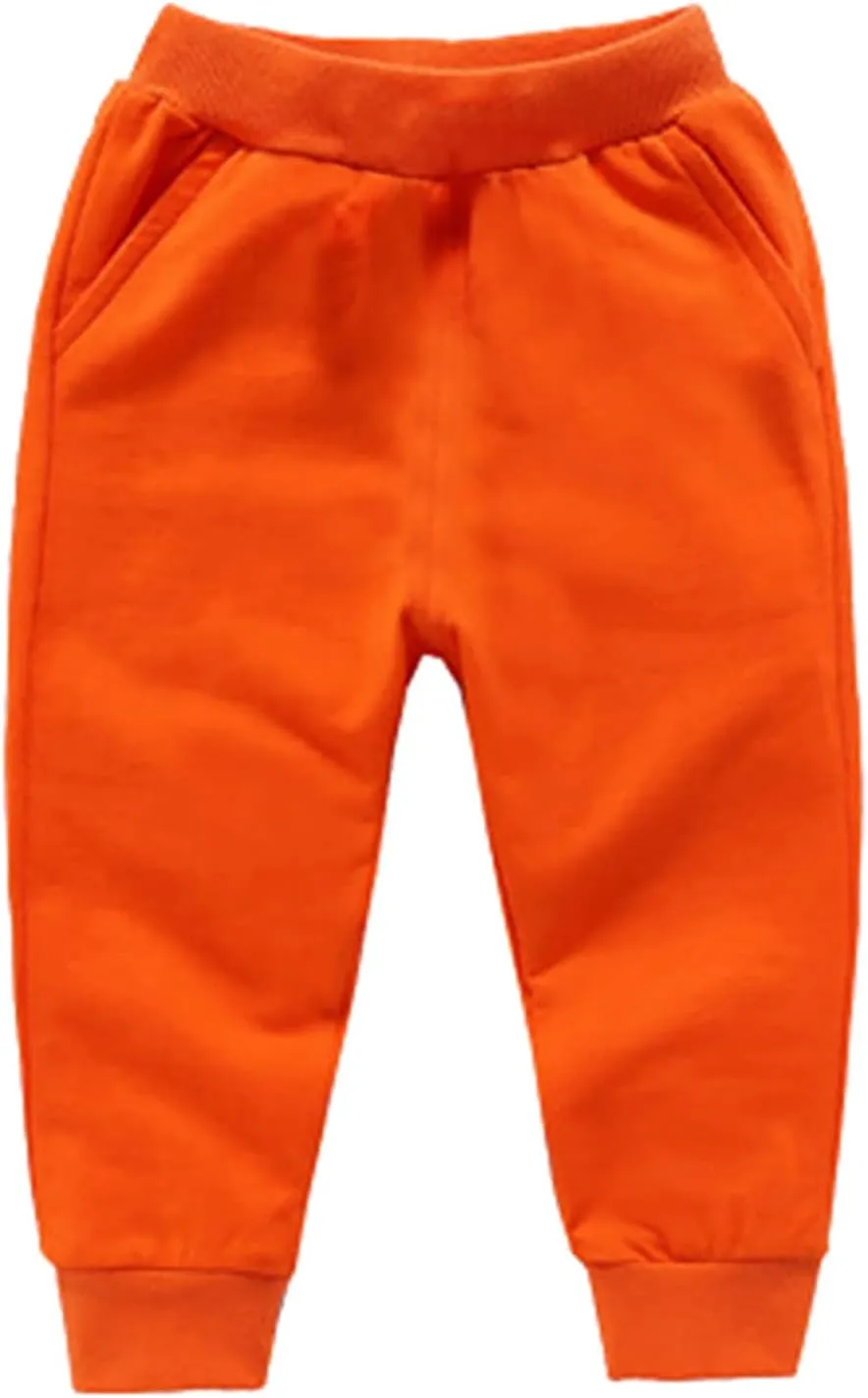 Toddler Jogger Cotton Sweatpants Elastic Waist Soft Pull on Running Sport Long Pants Preppy School Casual Athletic