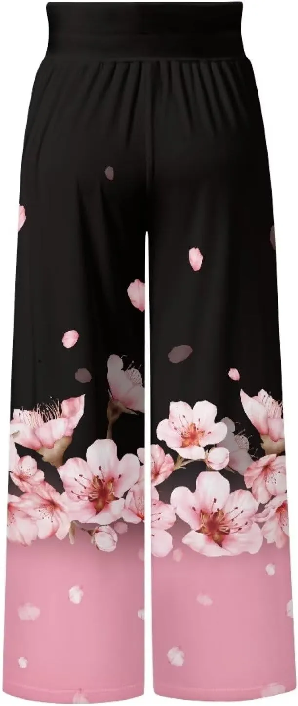 TODIYADDU Wide Leg Palazzo Lounge Pants for Women Trendy Sweatpants for Yoga Workout Travel Casual Loose Bottoms with Pockets