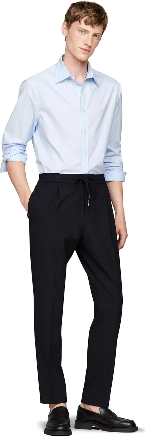 Tommy Hilfiger Long Sleeve Poplin Regular Fit, Men's Button Down Shirts, Also Available in Big and Tall