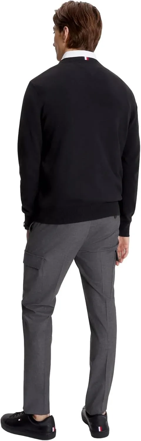 TOMMY HILFIGER Men's Iconic Cotton V-Neck Pullover Sweater 2025 Collection