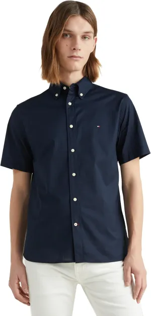 Tommy Hilfiger Short Sleeve Poplin Regular Fit, Men's Button Down Shirts
