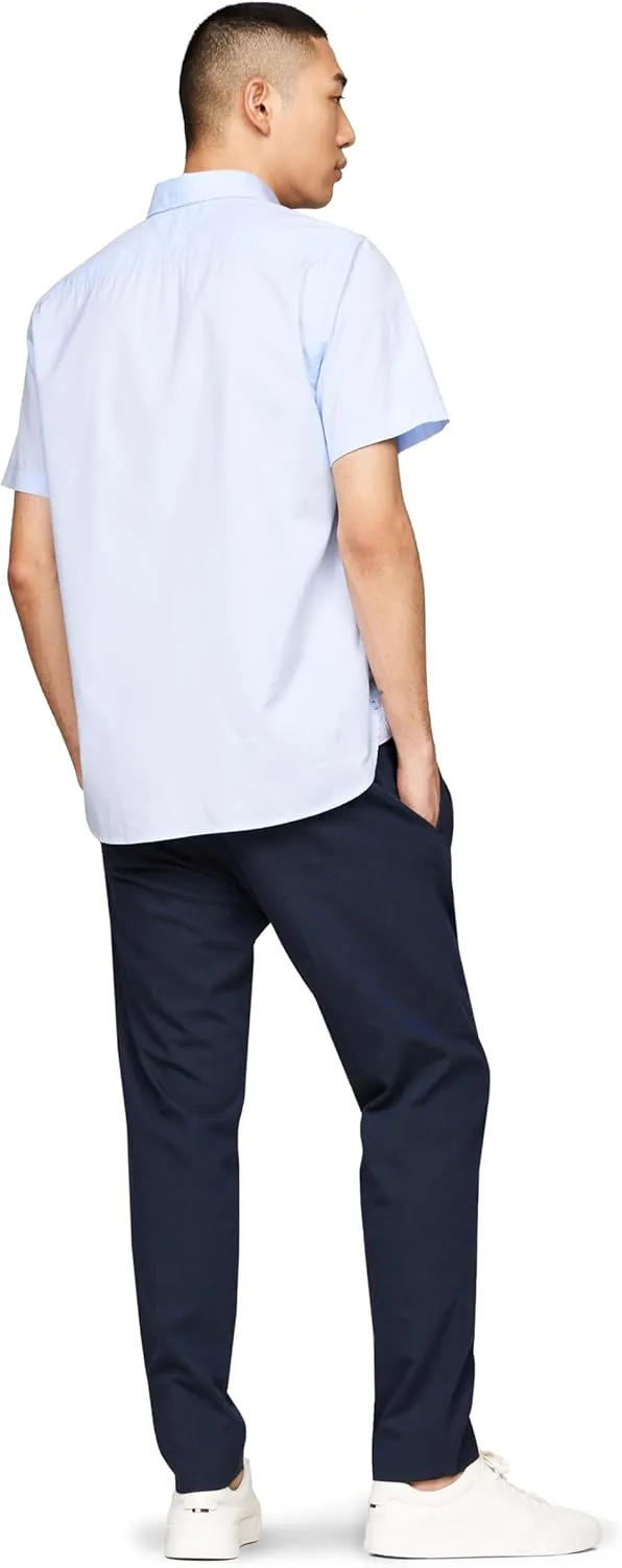 Tommy Hilfiger Short Sleeve Poplin Regular Fit, Men's Button Down Shirts