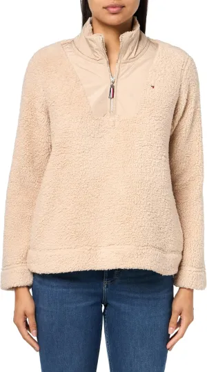 Tommy Hilfiger Women's 1/4 Zip Sherpa Jacket