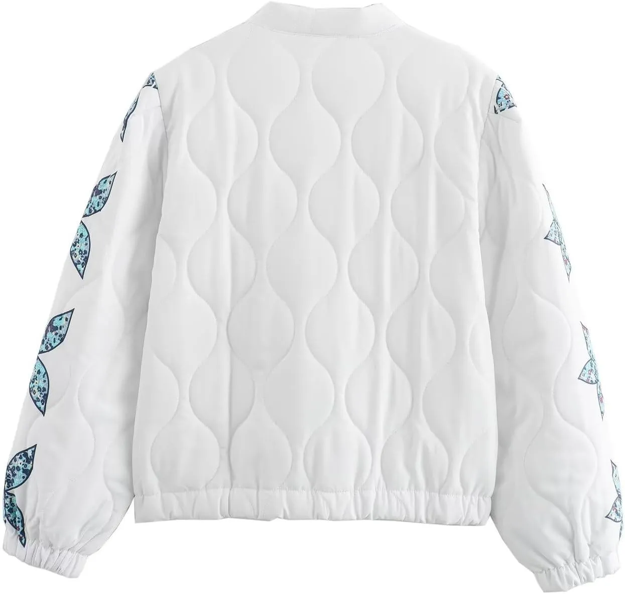 Tooe Women's Fairycore Printed Down Jacket Cutecore Baggy Winter Outerwear Y2K Puffer Jacket Preppy Casual White Puffer Coat