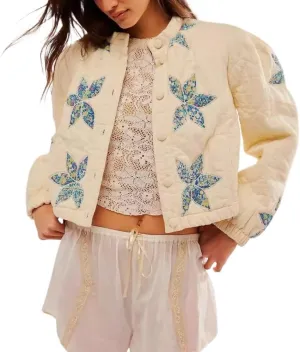 Tooe Women's Fairycore Printed Down Jacket Cutecore Baggy Winter Outerwear Y2K Puffer Jacket Preppy Casual White Puffer Coat