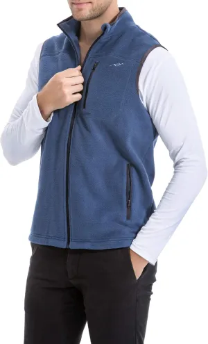 TRAILSIDE SUPPLY CO. Men's Full-Zip Polar Fleece Vest Lightweight Sleeveless Jacket