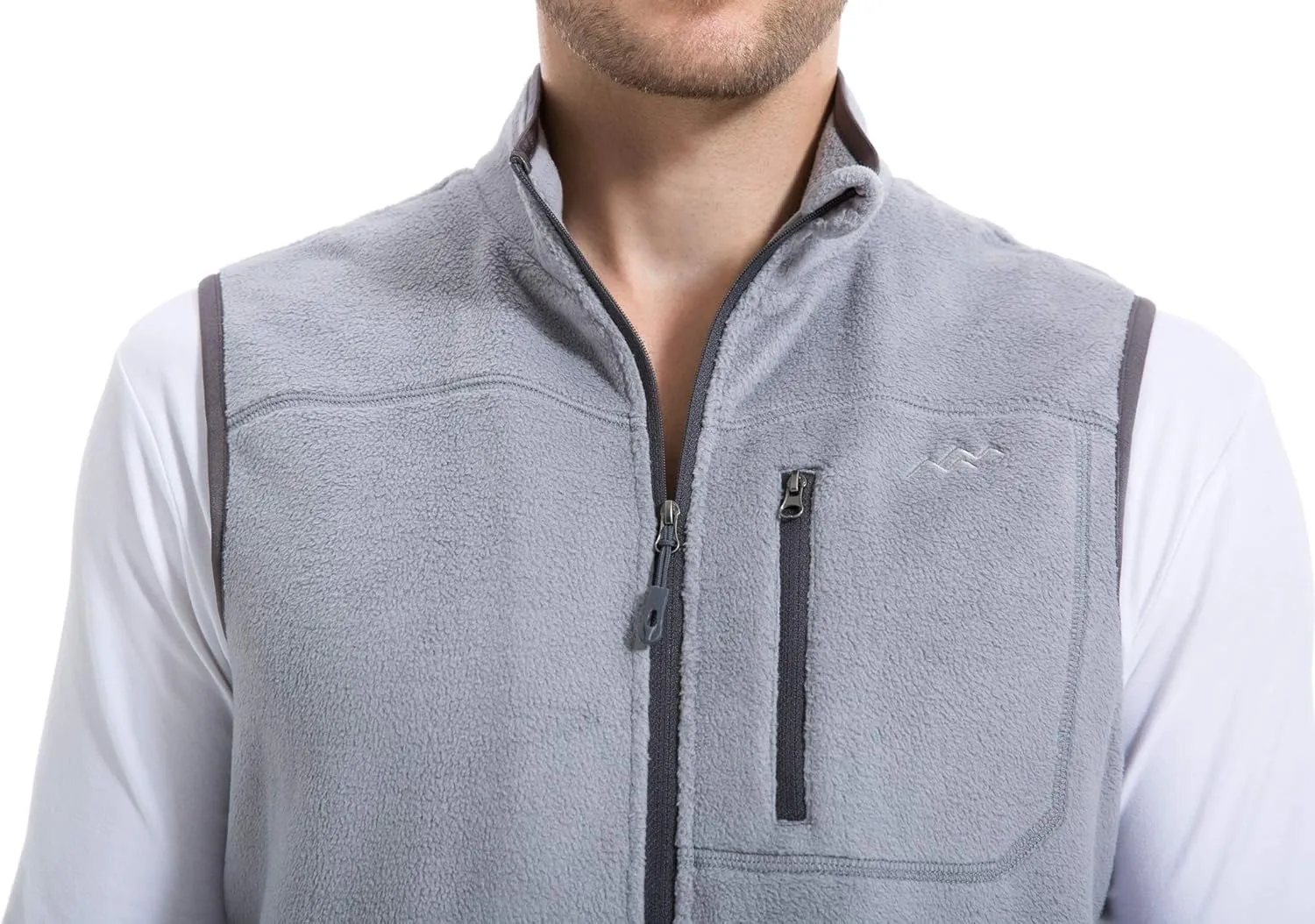 TRAILSIDE SUPPLY CO. Men's Full-Zip Polar Fleece Vest Lightweight Sleeveless Jacket