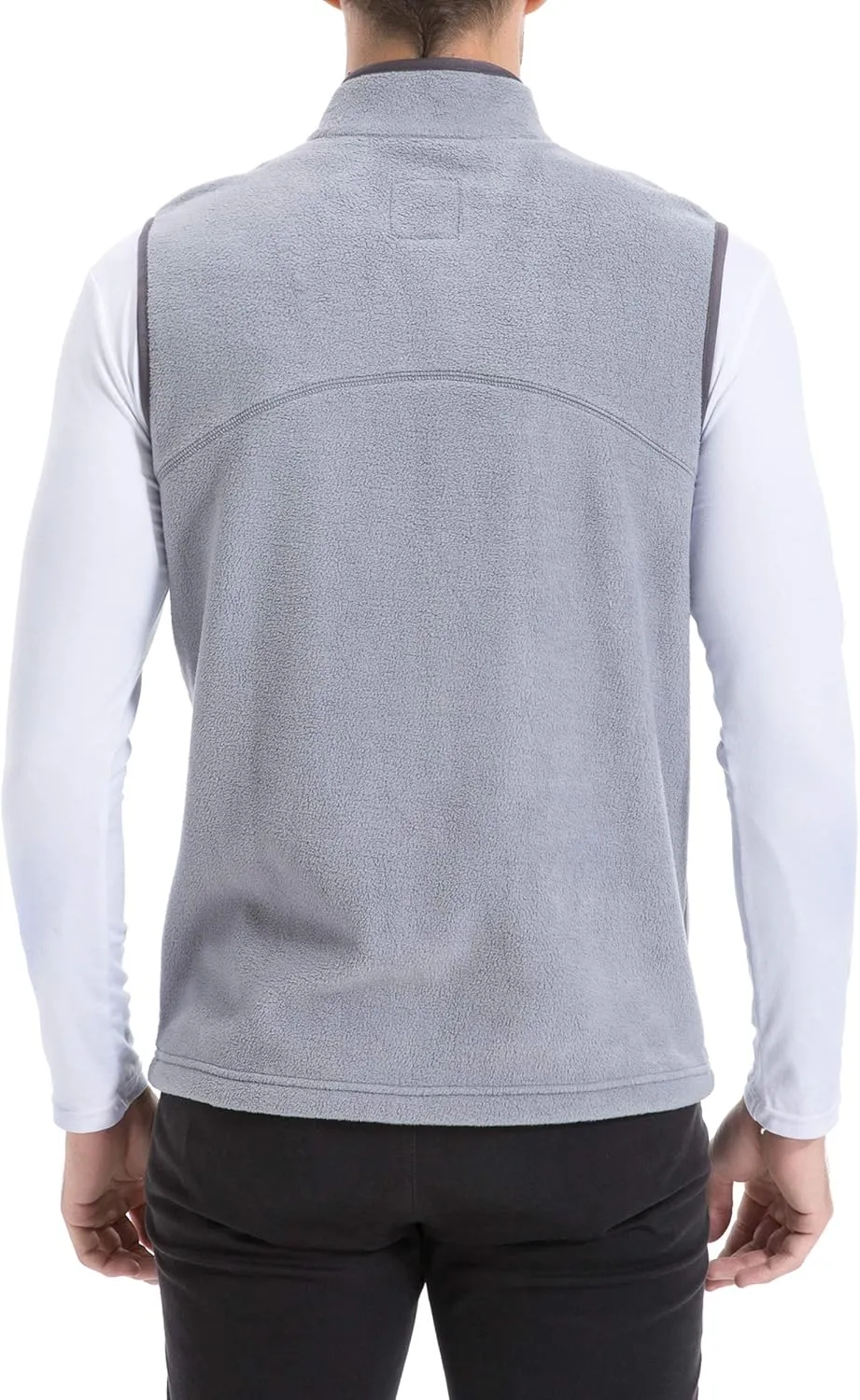 TRAILSIDE SUPPLY CO. Men's Full-Zip Polar Fleece Vest Lightweight Sleeveless Jacket