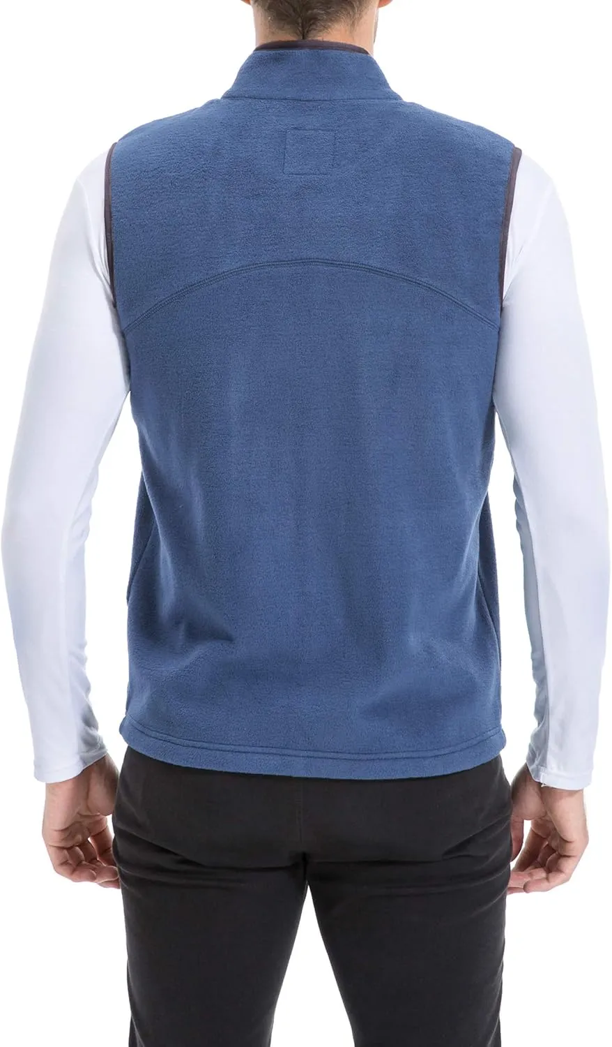 TRAILSIDE SUPPLY CO. Men's Full-Zip Polar Fleece Vest Lightweight Sleeveless Jacket