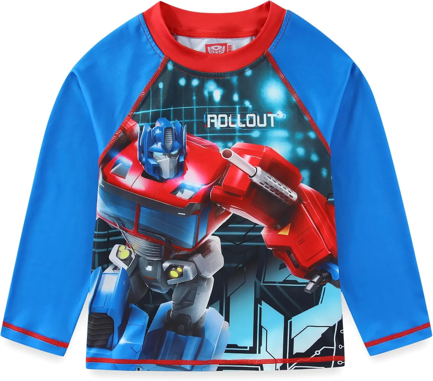 Transformers Optimus Prime Boys UPF 50  Rash Guard and Swim Trunks Swimwear Set Swimsuit for Big Kids