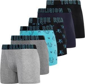 True Religion Mens Boxer Briefs Cotton Stretch Underwear for Men Pack of 6