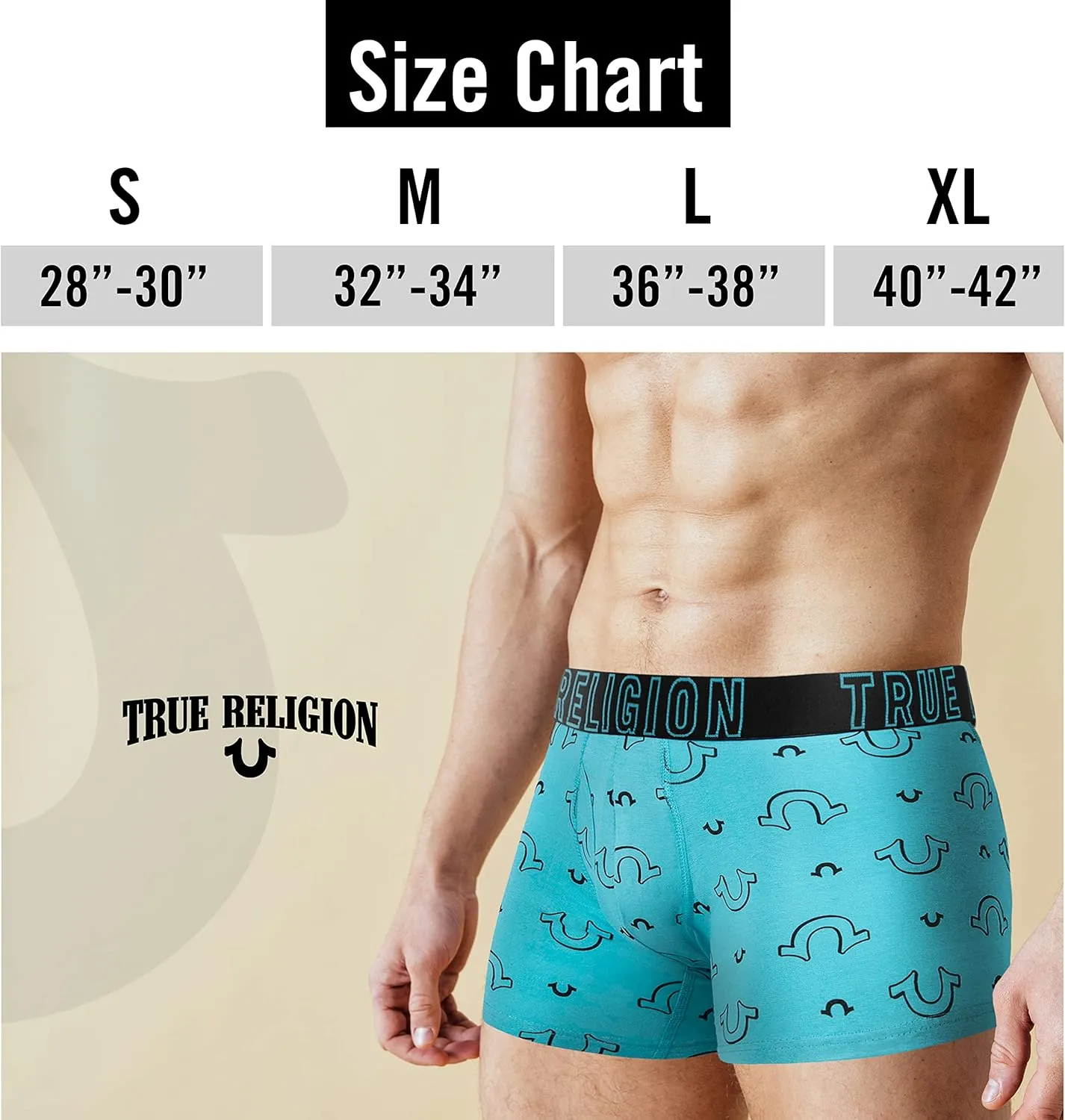 True Religion Mens Boxer Briefs Cotton Stretch Underwear for Men Pack of 6