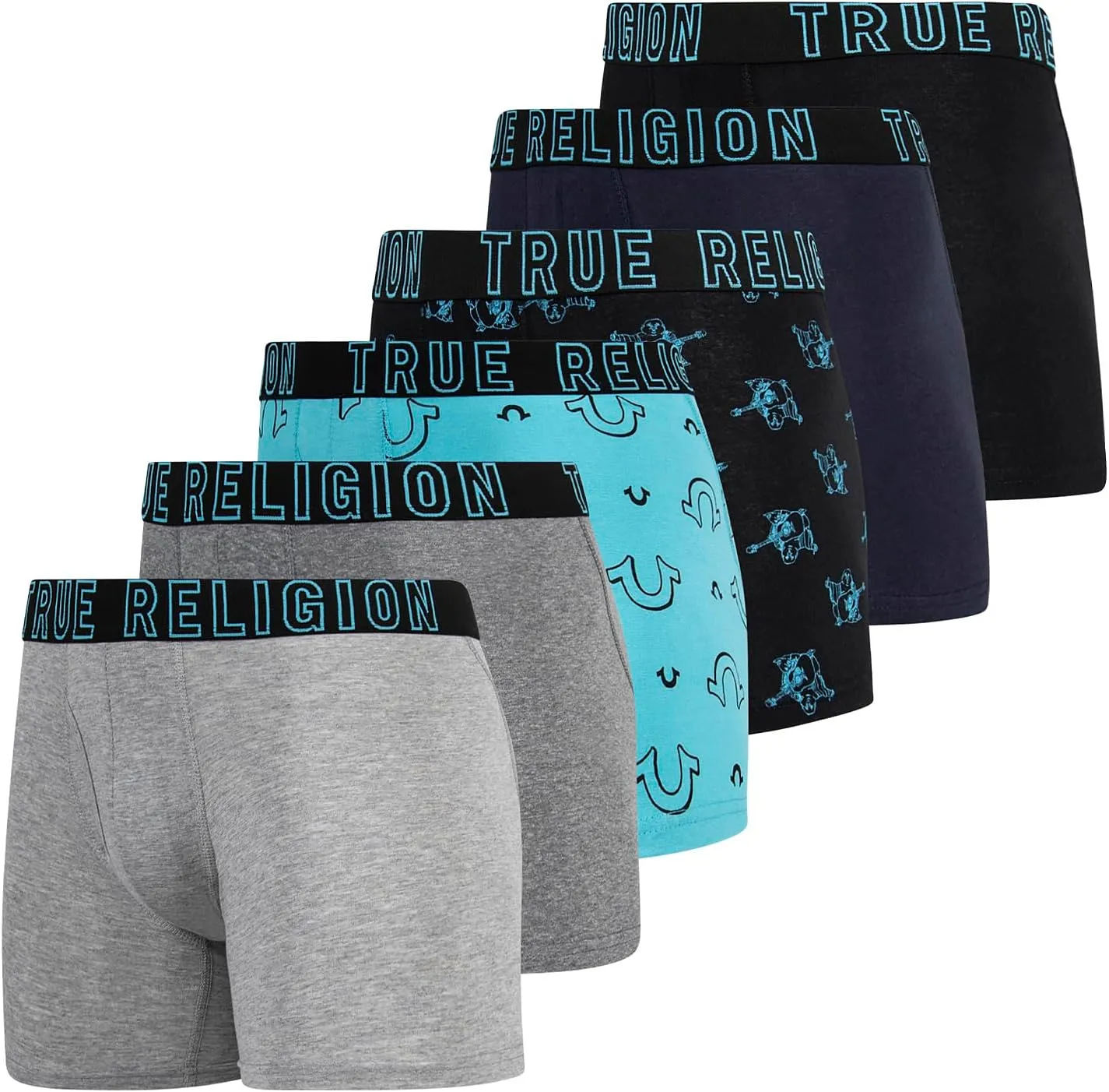 True Religion Mens Boxer Briefs Cotton Stretch Underwear for Men Pack of 6