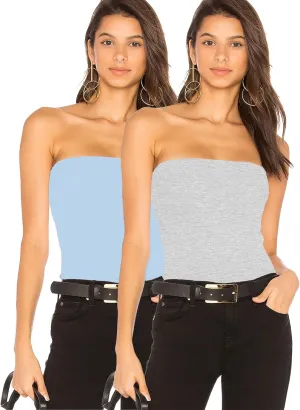 Tube Tops with Built in Bra Cotton Strapless Camisoles for Women Sexy Bandeau Summer Backless