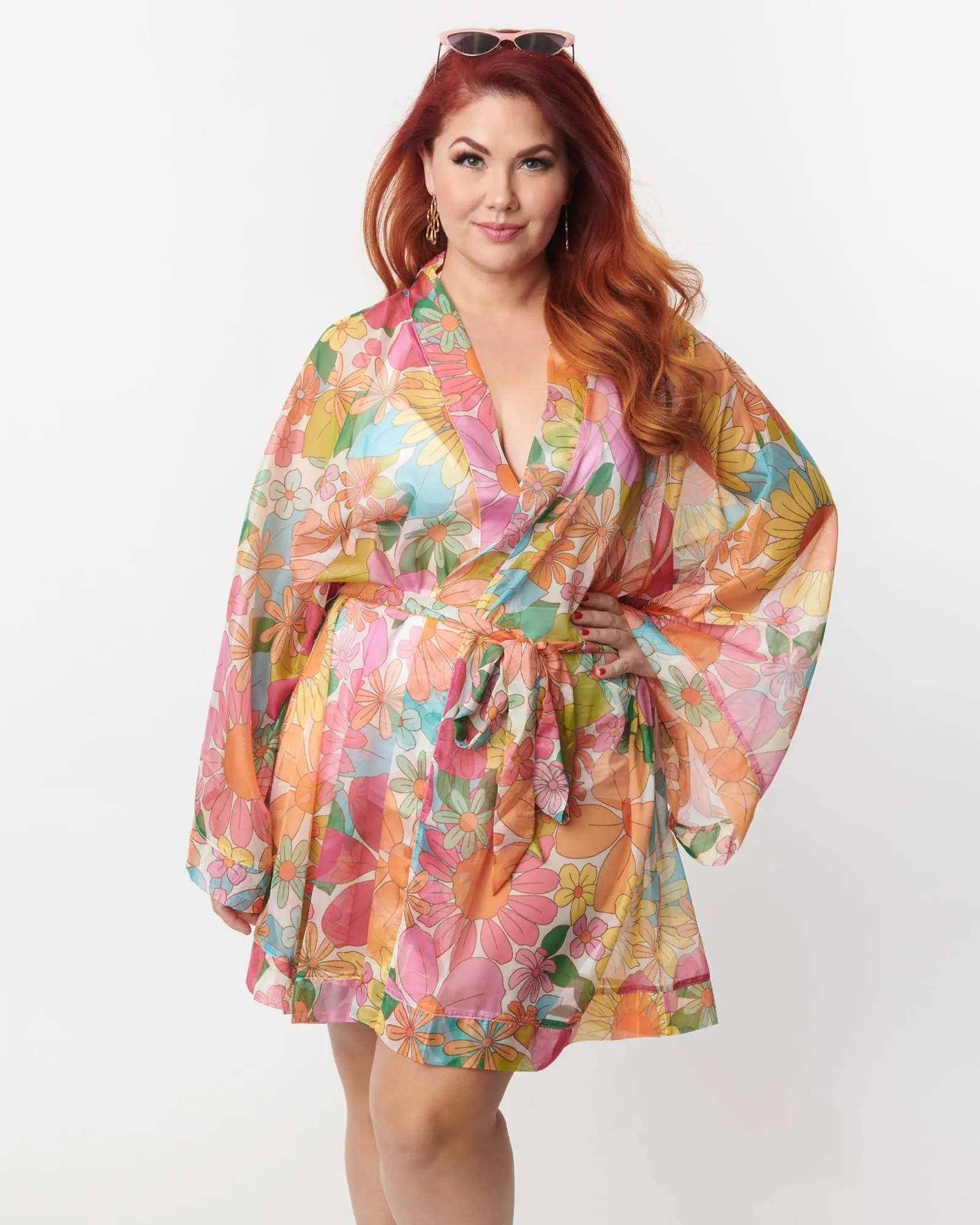 Unique Vintage 1970s Rainbow Floral Coverup | Rainbow, Floral