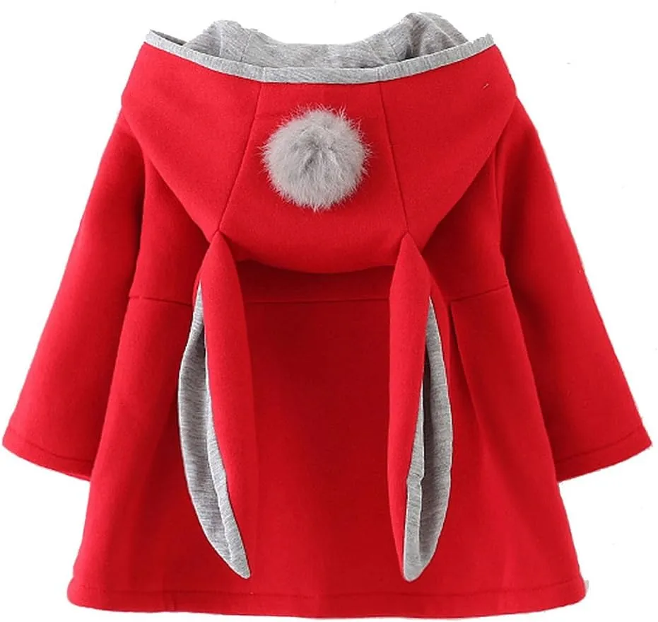 Urtrend Baby Girl's Toddler Kids Fall Winter Coat Jacket Outerwear Ears Hood Hoodie