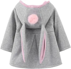 Urtrend Baby Girl's Toddler Kids Fall Winter Coat Jacket Outerwear Ears Hood Hoodie
