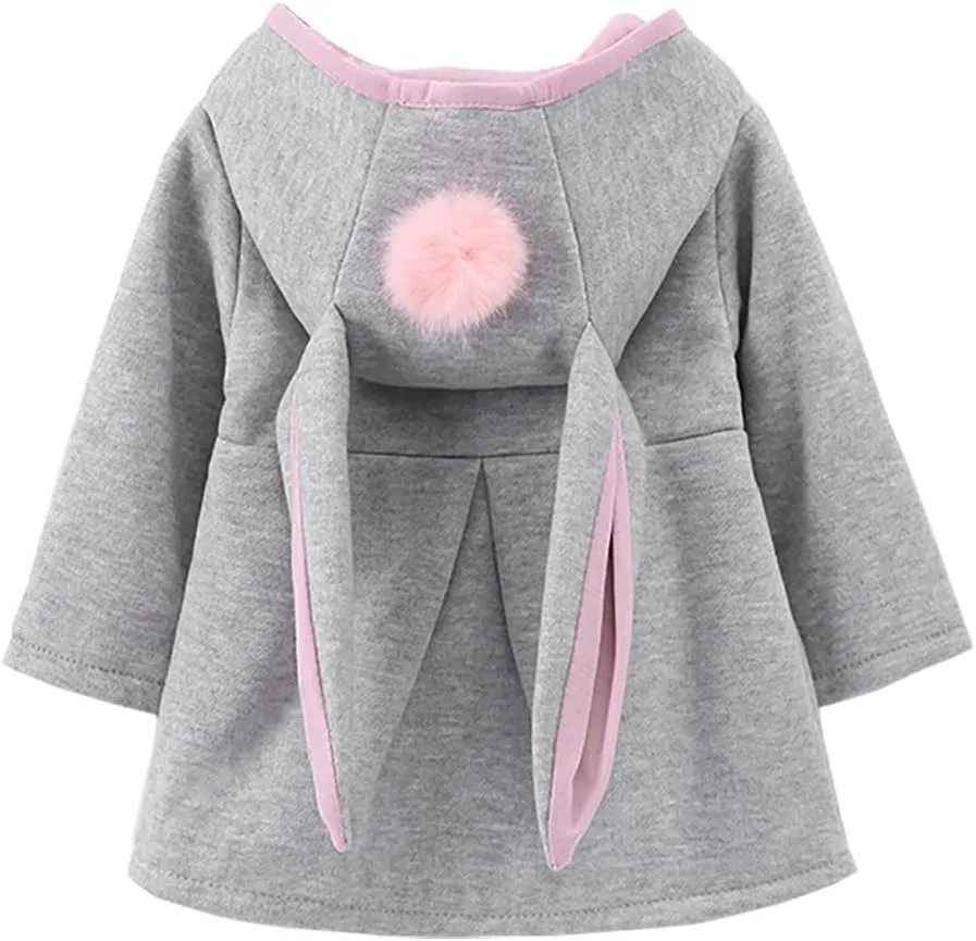 Urtrend Baby Girl's Toddler Kids Fall Winter Coat Jacket Outerwear Ears Hood Hoodie