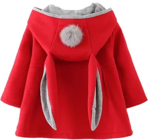 Urtrend Baby Girl's Toddler Kids Fall Winter Coat Jacket Outerwear Ears Hood Hoodie