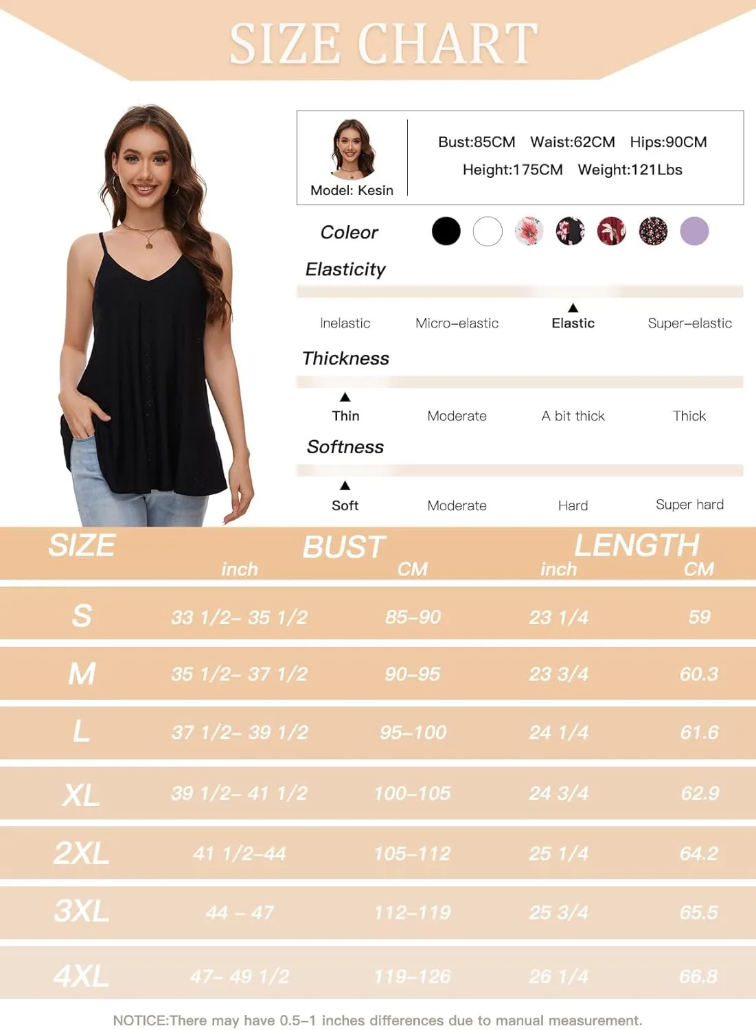 V Neck Strappy Tank Top with Removable Built in Bra Cup Summer Flowy Pleated Sleveless Shirt Adjsutbale Strap Blouse S-3XL