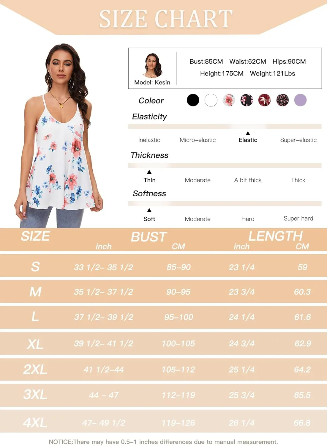 V Neck Strappy Tank Top with Removable Built in Bra Cup Summer Flowy Pleated Sleveless Shirt Adjsutbale Strap Blouse S-3XL