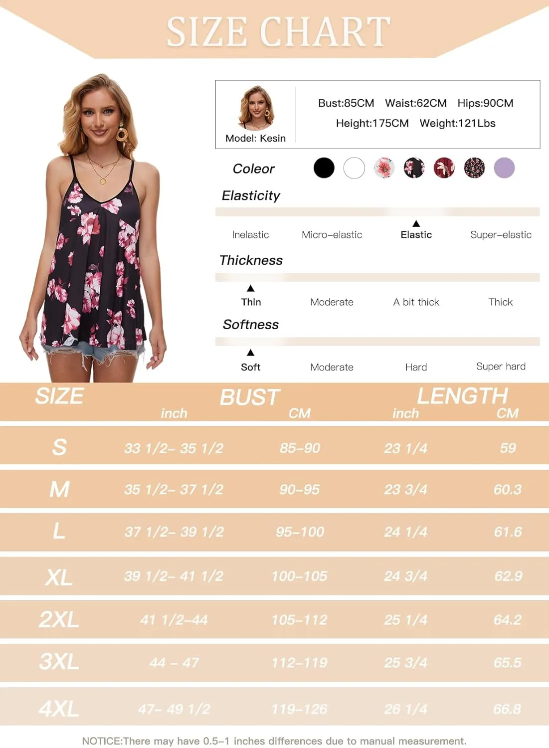 V Neck Strappy Tank Top with Removable Built in Bra Cup Summer Flowy Pleated Sleveless Shirt Adjsutbale Strap Blouse S-3XL