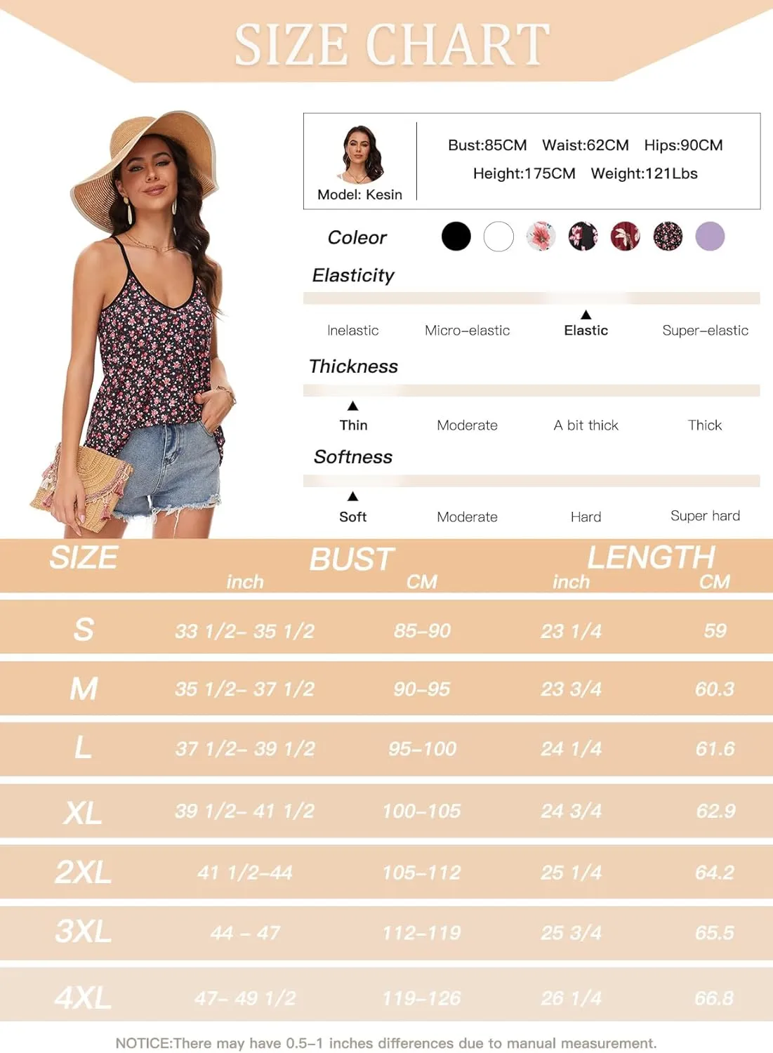 V Neck Strappy Tank Top with Removable Built in Bra Cup Summer Flowy Pleated Sleveless Shirt Adjsutbale Strap Blouse S-3XL