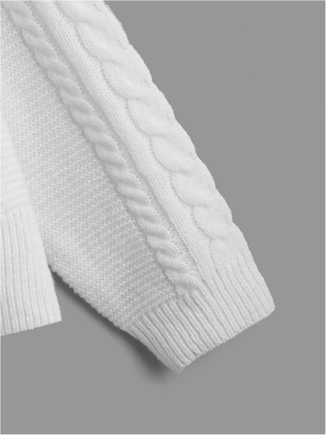 Verdusa Women's Bow Knot Button Front Cable Knit Hooded Cardigan Sweater Long Sleeve Outerwear