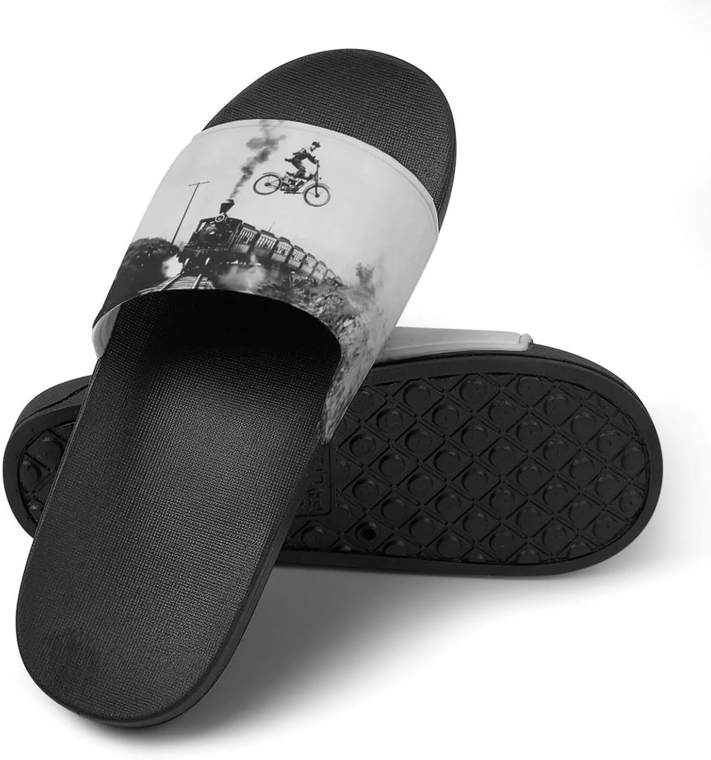 Vintage Motocross Dirt Bike Slippers Shower Slipper In-Door Slipper Quick Drying Non-Slip Bathroom Pool Woman Man PVC
