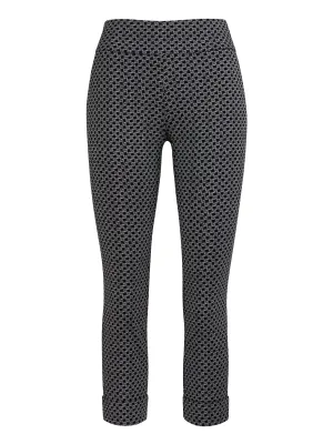 Whitney High-Waisted Pull-On Capri Pant - Abstract Print