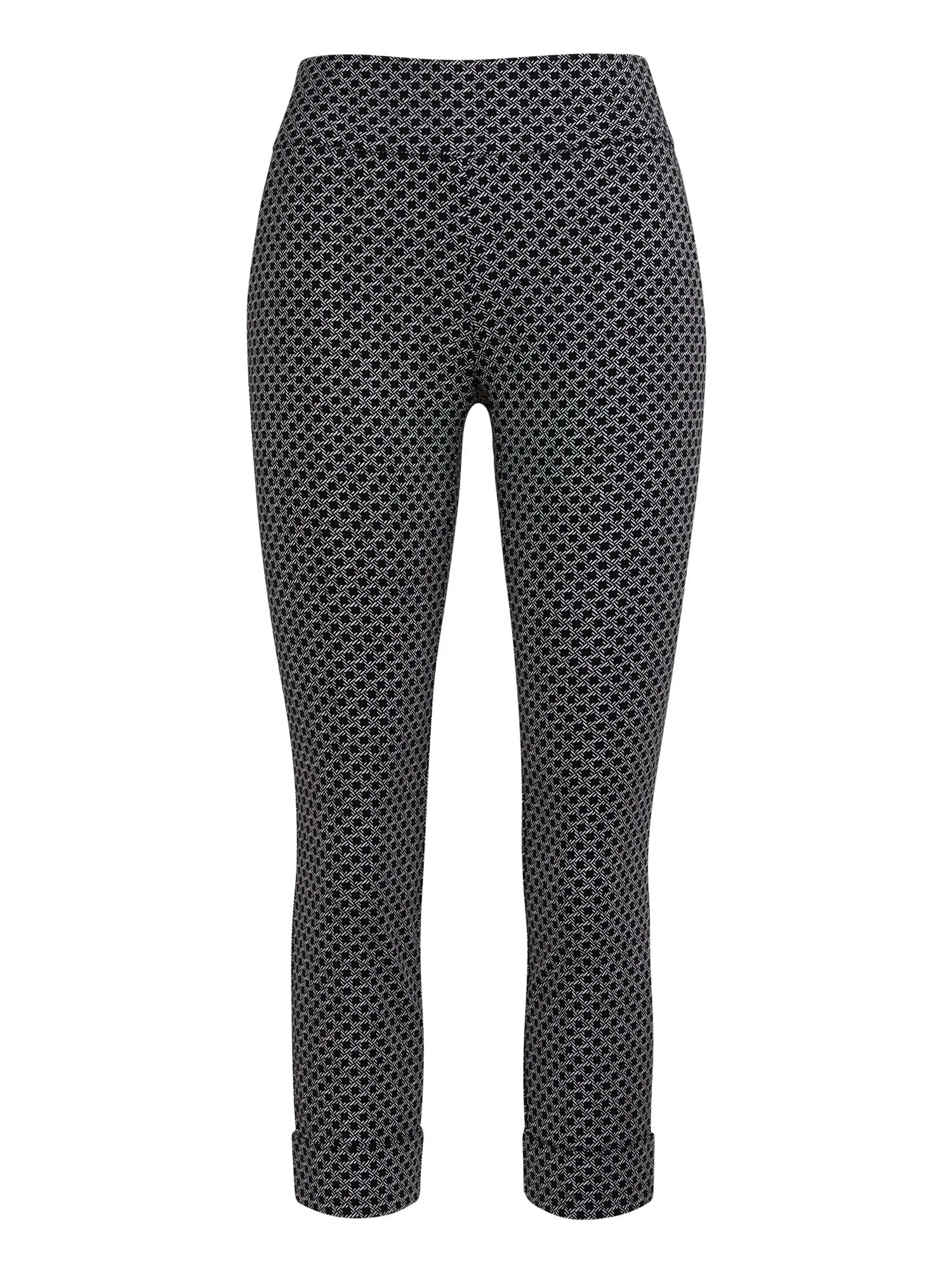 Whitney High-Waisted Pull-On Capri Pant - Abstract Print