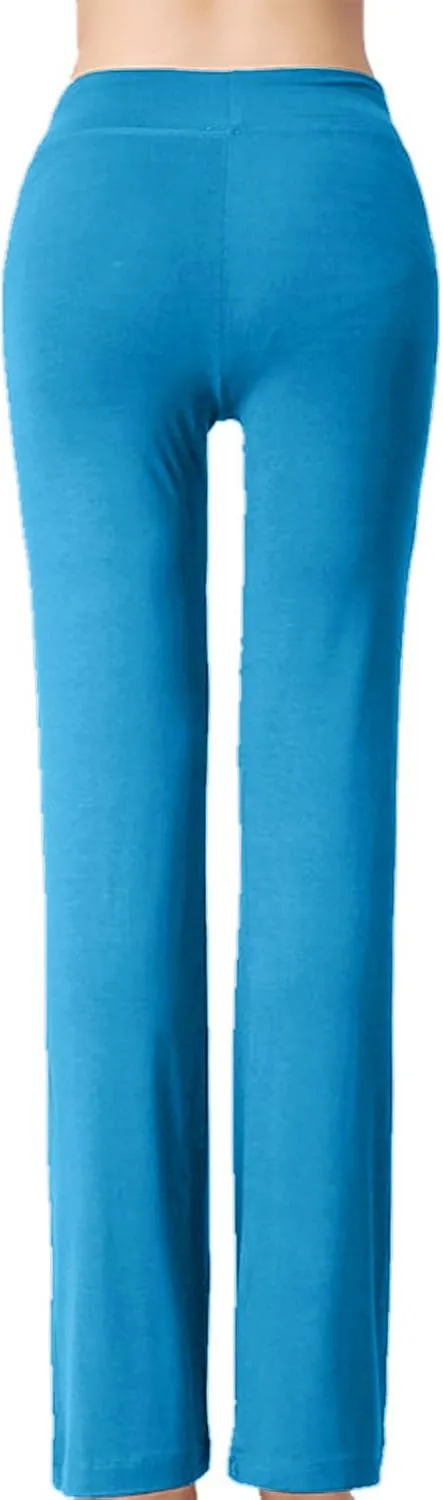 Wide Leg Yoga Pants for Women Trendy Drawstring High Waisted Workout Leggings Flare Bootleg Loose Fit Trousers