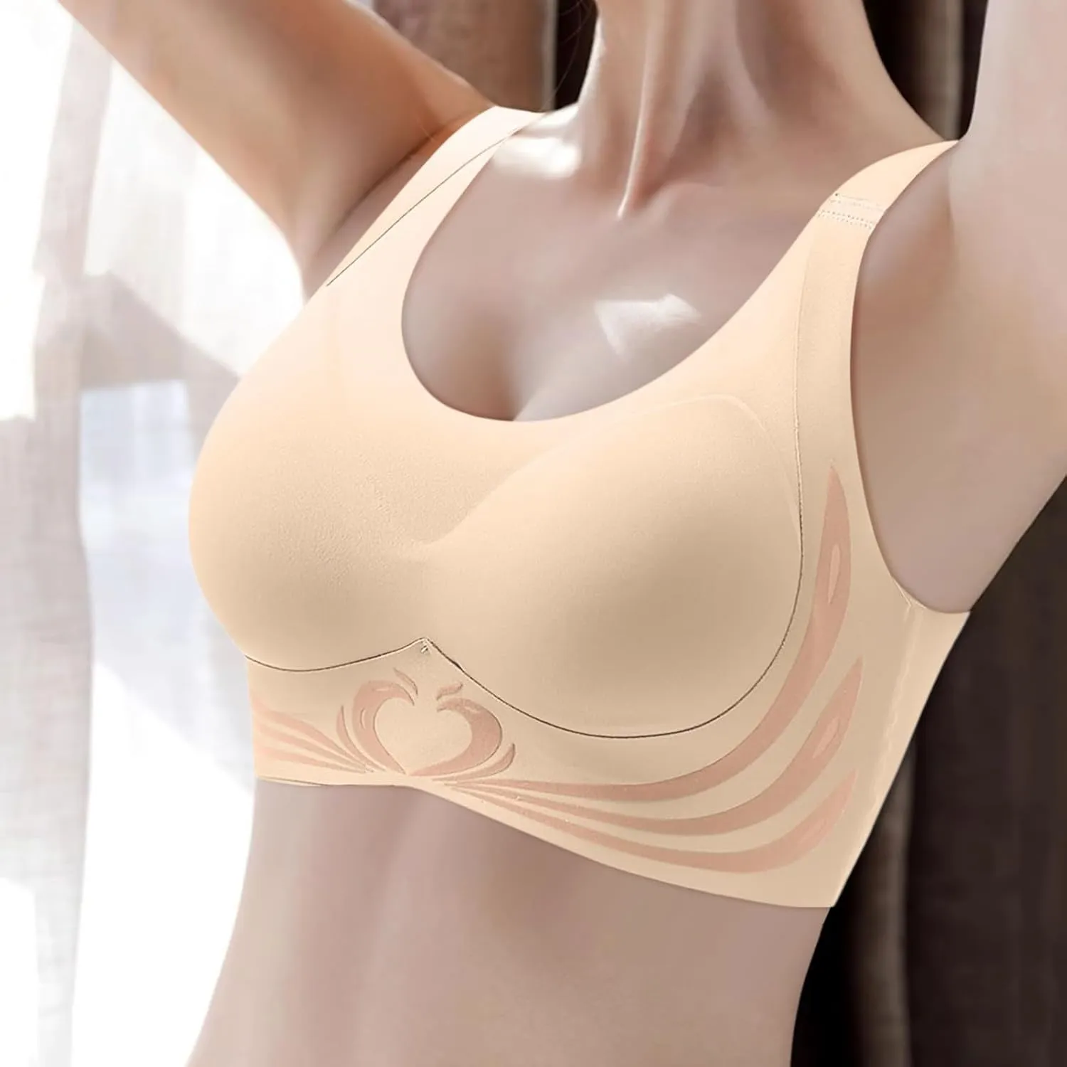 Wireless Push Up Bra - Seamless Lifting Bras with Anti-Sagging Super Gather for Older Women