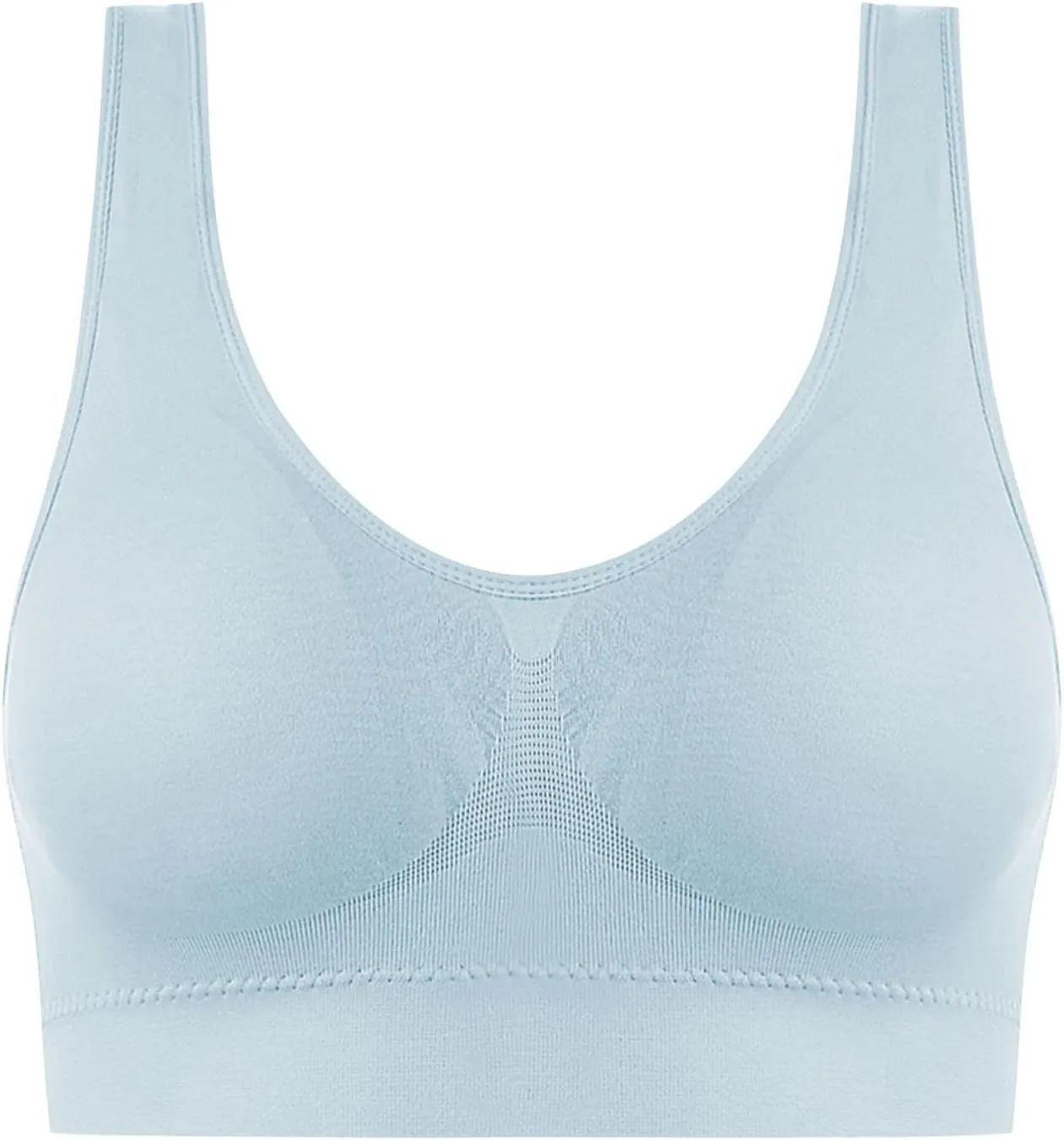 Womans Wireless Breathable Gathering Sports Bra Traceless Comfortable No Steel Ring Vest Everyday Sleep Bras