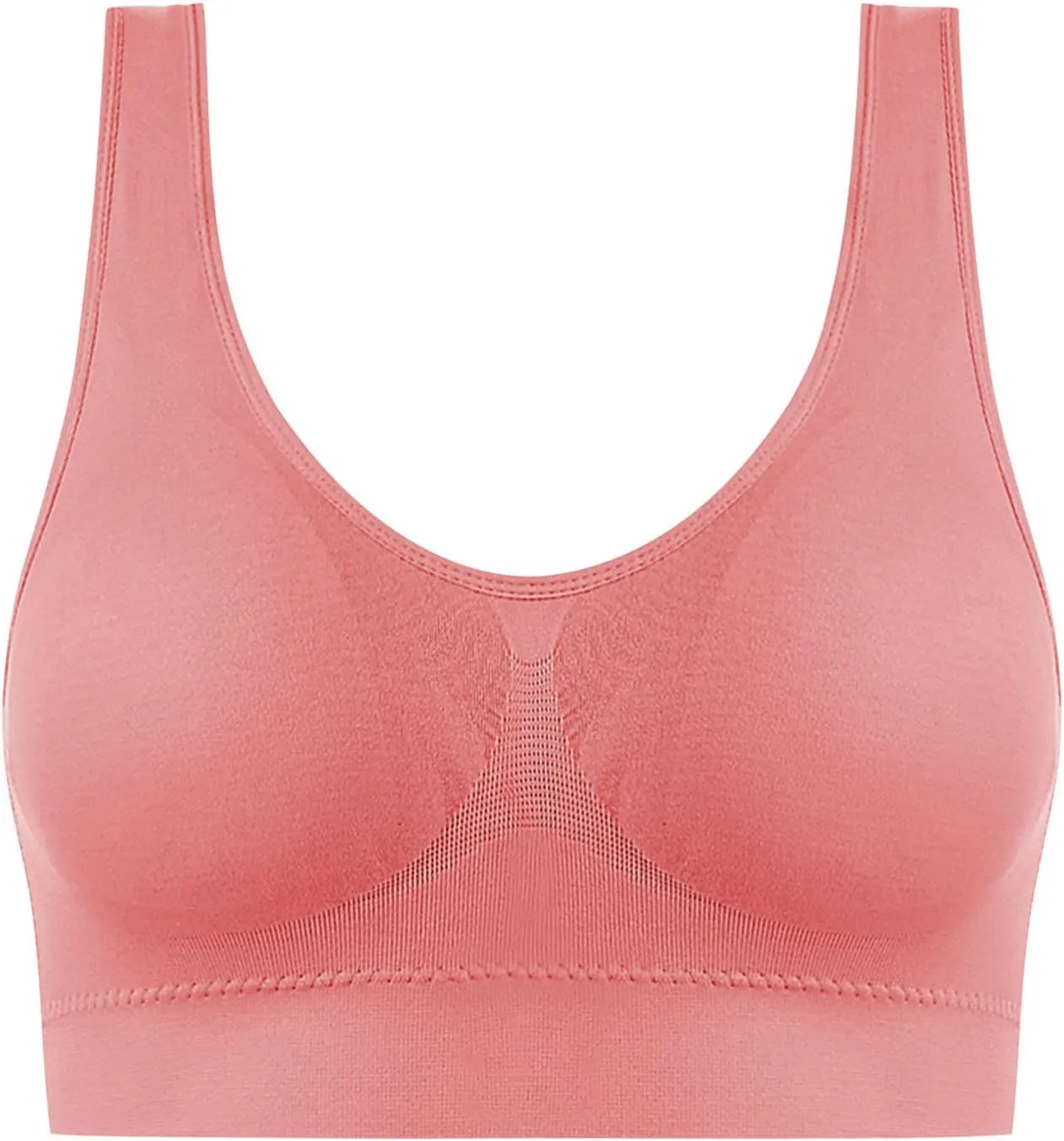 Womans Wireless Breathable Gathering Sports Bra Traceless Comfortable No Steel Ring Vest Everyday Sleep Bras