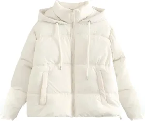 Women Coat Vintage Loose Hooded Cotton Padded Jackets Warm Thick Parkas Female Casual Outerwear