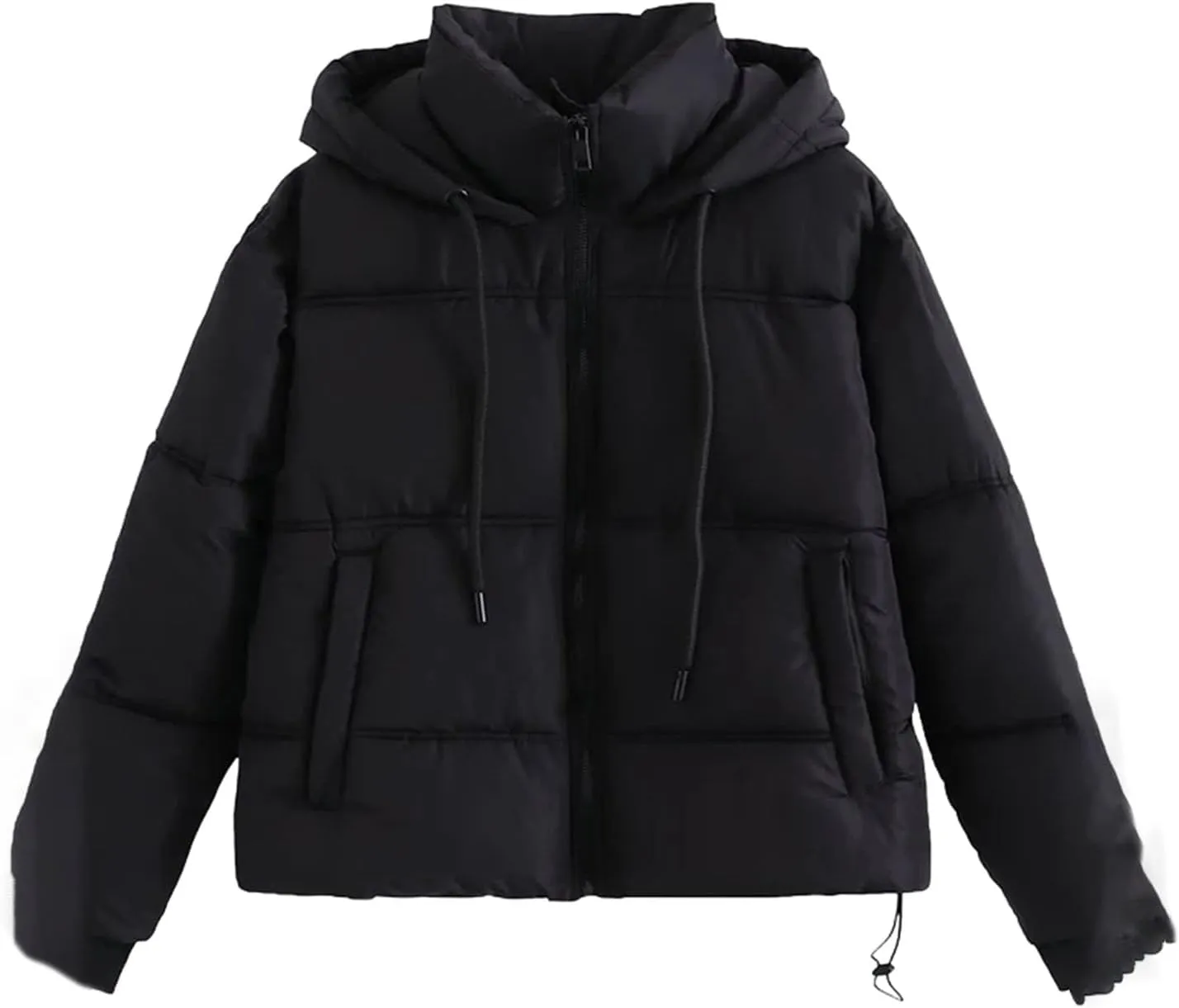 Women Coat Vintage Loose Hooded Cotton Padded Jackets Warm Thick Parkas Female Casual Outerwear