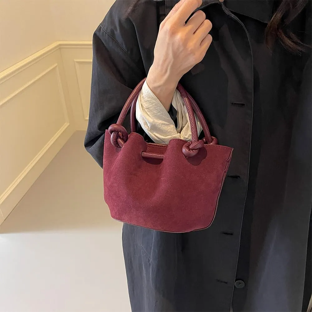Women Crossbody Bags Shoulder Bag Solid Color PU Leather Lady Handbags Purses Fashion Versatile Bucket Bag Single Sh