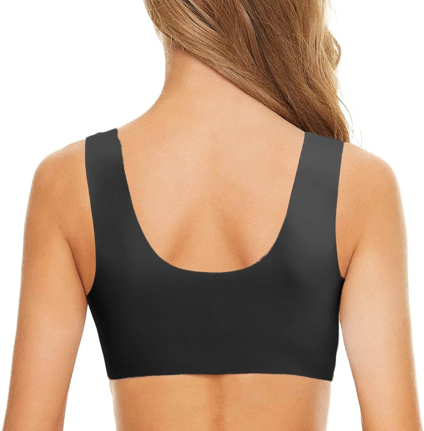 Women Ladies Seamless Lace Sports Bras Front Closure Backless No Underwire Push Up High Support Wireless Plus Size Bralettes