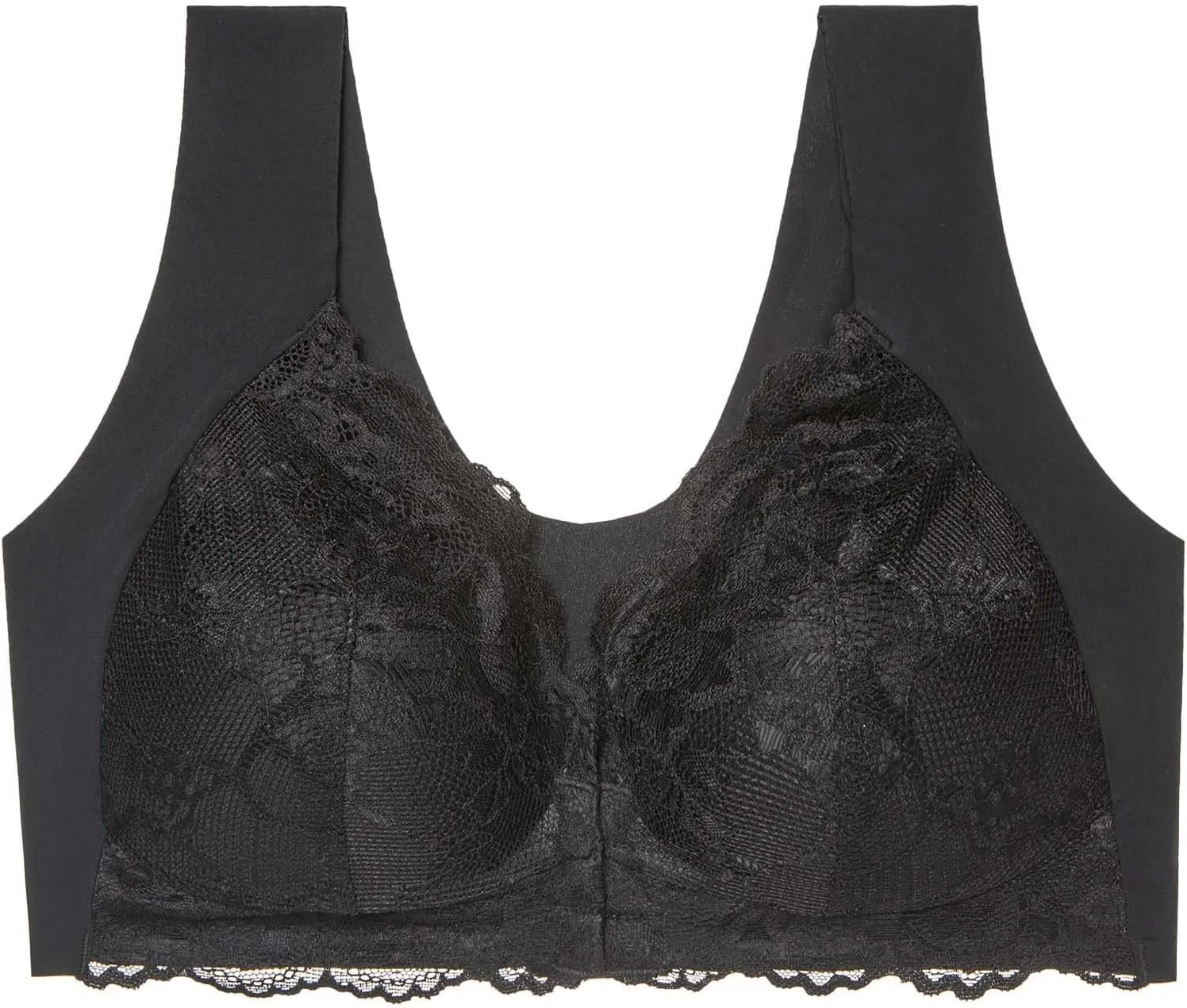 Women Ladies Seamless Lace Sports Bras Front Closure Backless No Underwire Push Up High Support Wireless Plus Size Bralettes