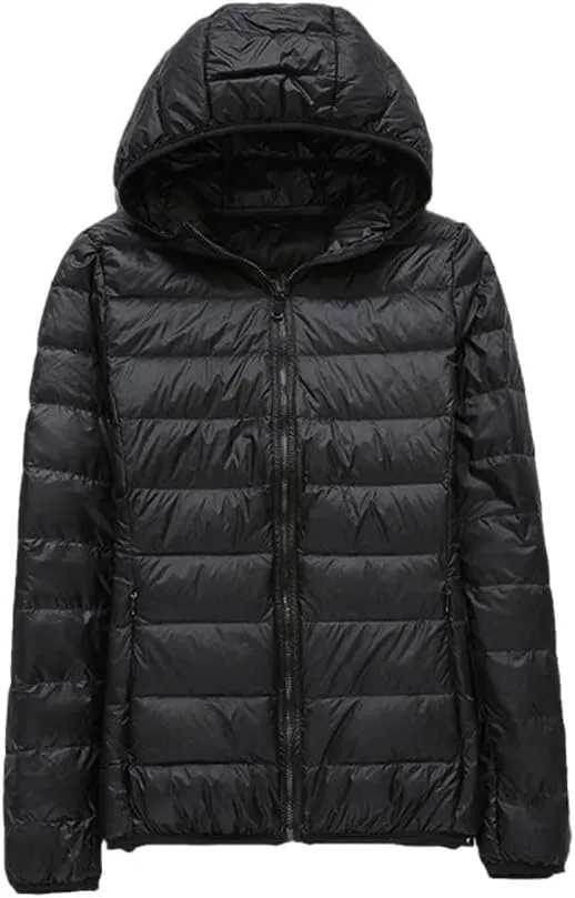Women Lightweight Down Jacket Autumn Winter Warm Coat Portable Outwear