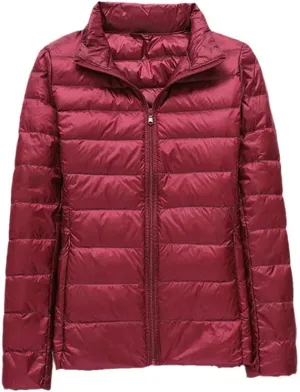 Women Lightweight Down Jacket Autumn Winter Warm Coat Portable Outwear